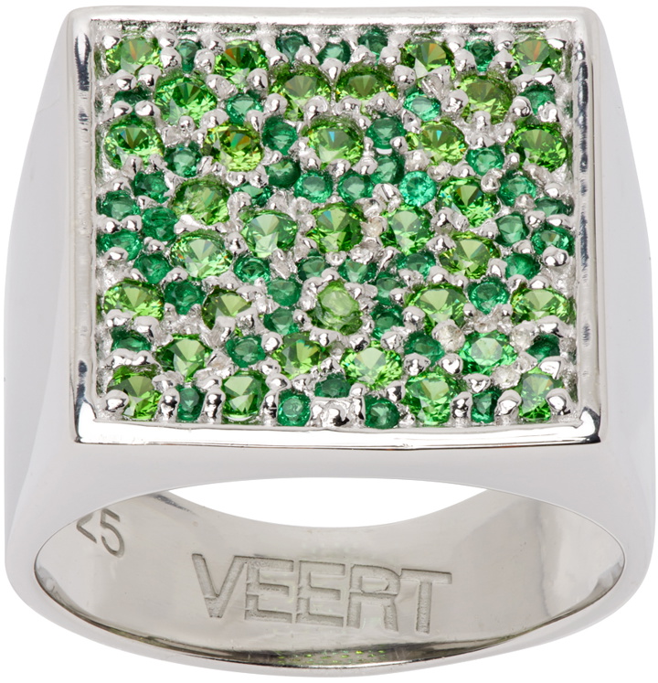 Photo: VEERT Green & White Gold 'The Multi Square Signet' Ring