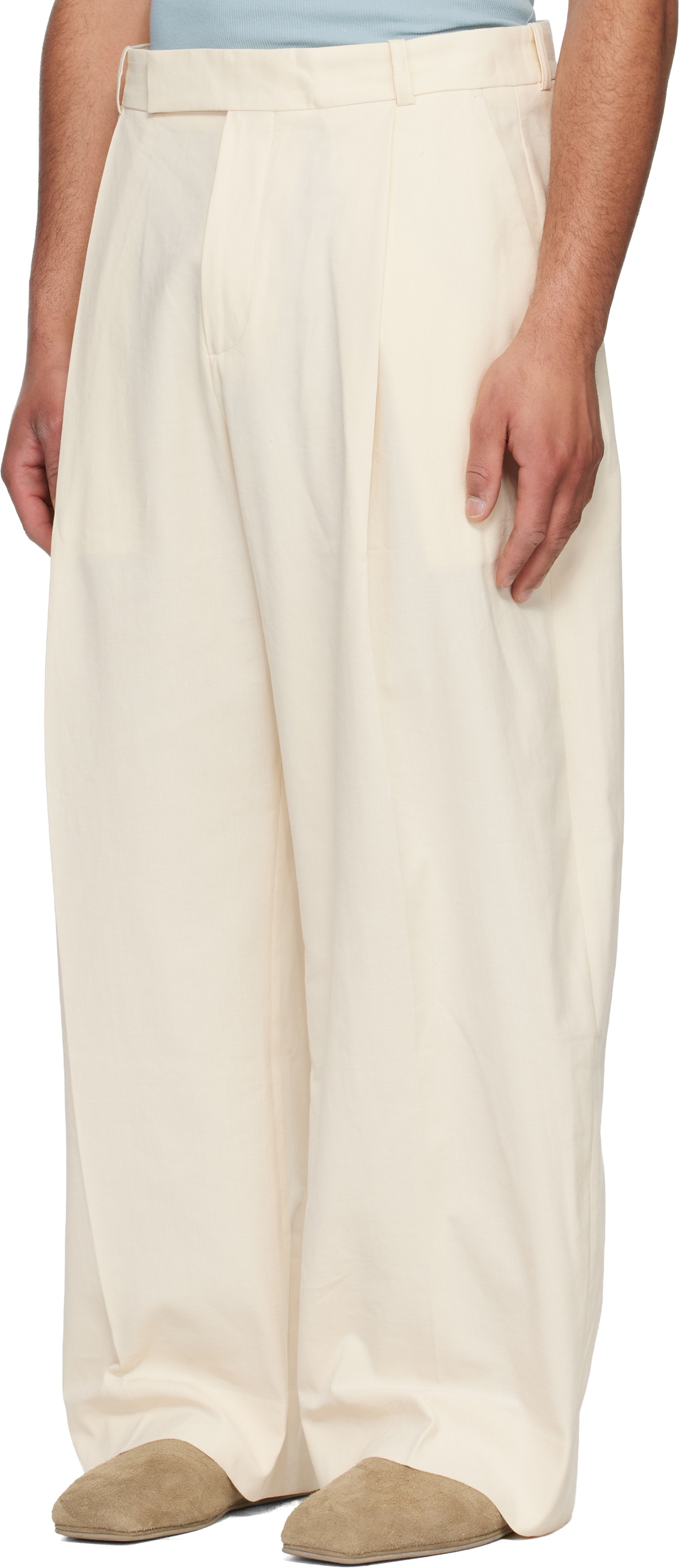 Studio Nicholson Off-White Pull Trousers