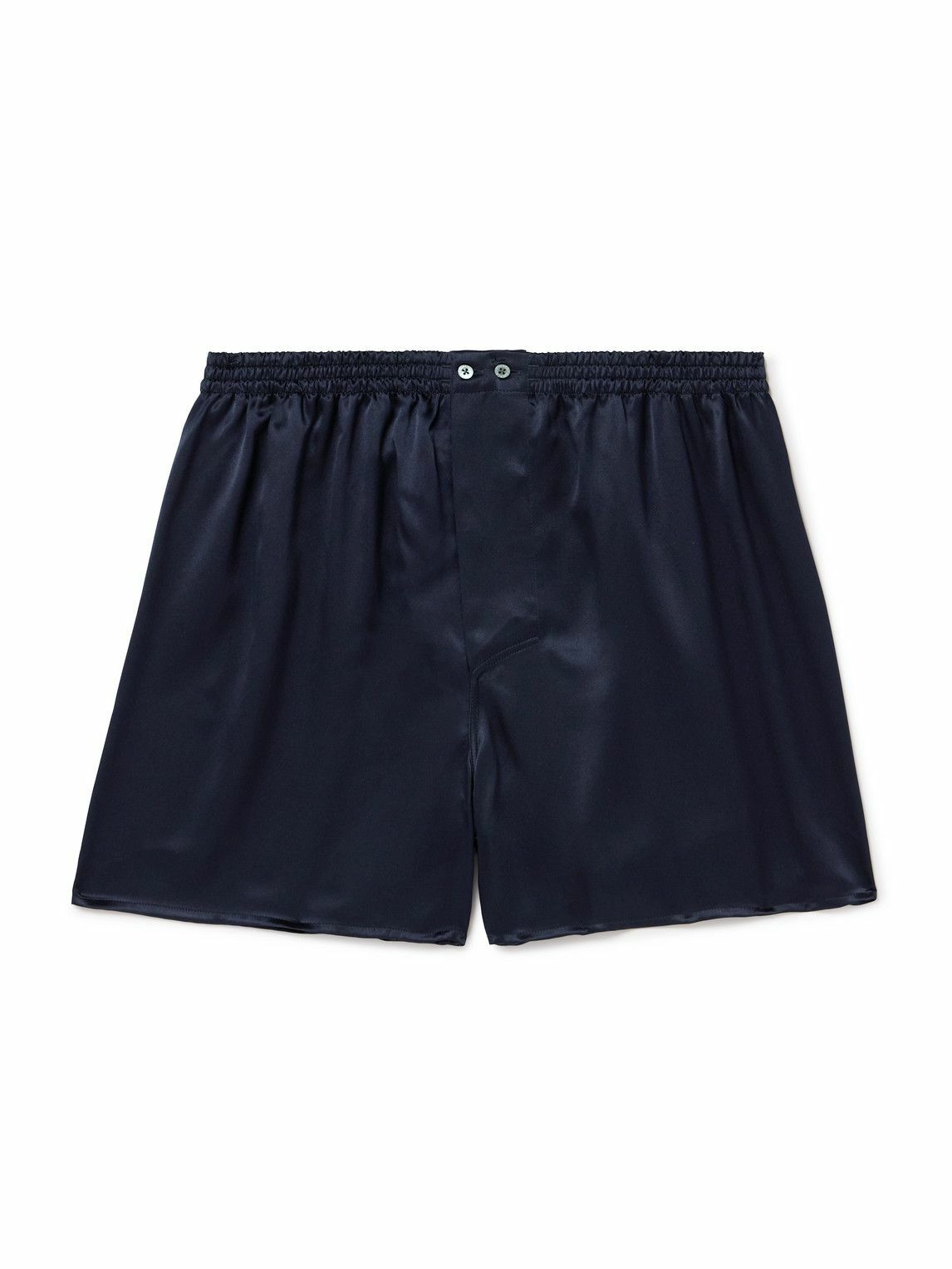 ZIMMERLI - Silk-Satin Boxer Shorts - Blue