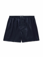 ZIMMERLI - Silk-Satin Boxer Shorts - Blue