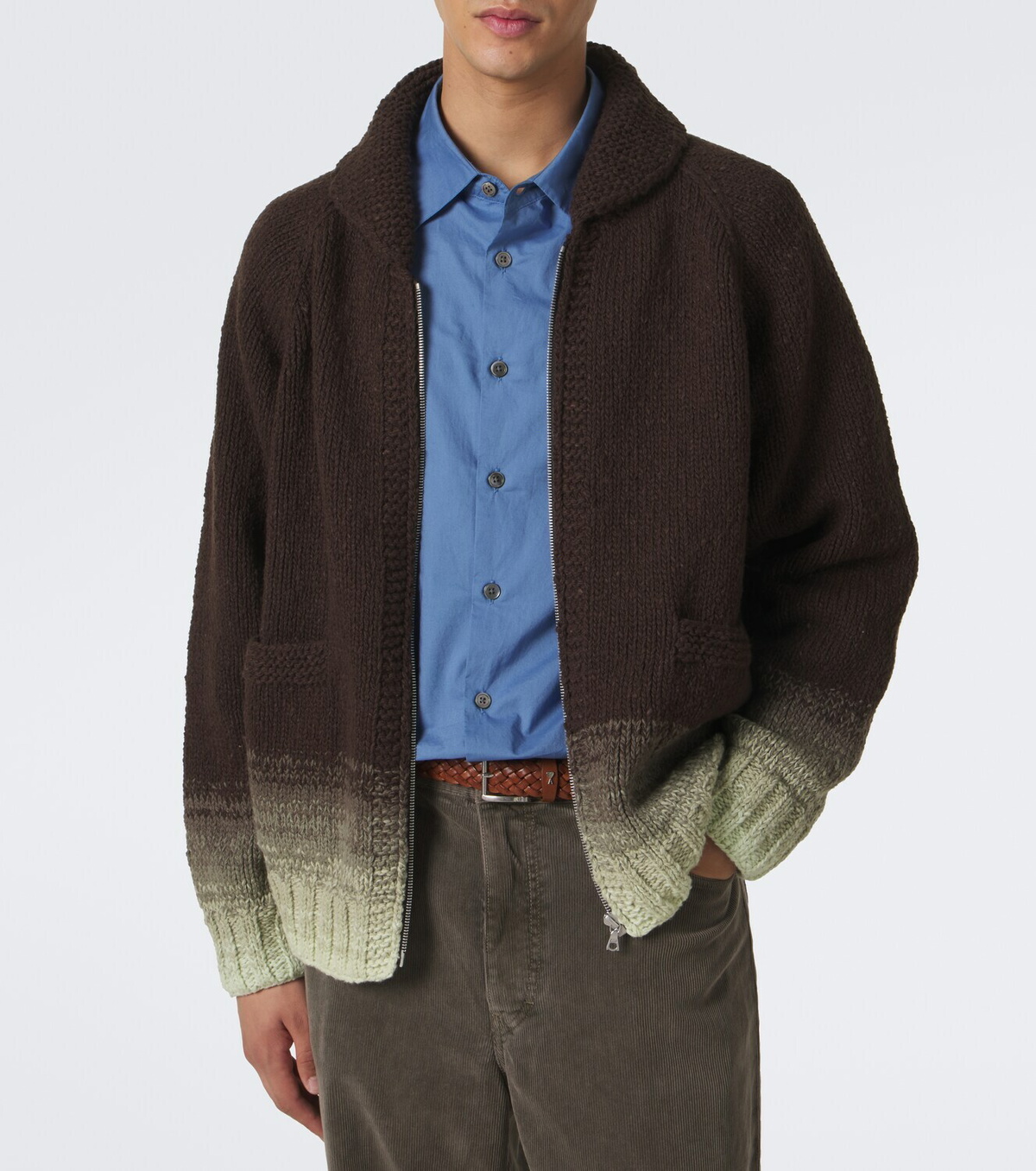 Auralee Ombré wool cardigan
