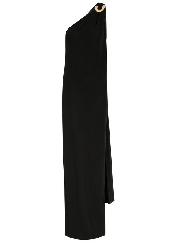 Photo: Delos Rania Embellished Crepe-jersey Maxi Dress Black