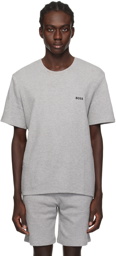 BOSS Gray Embroidered T-Shirt