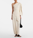 Fforme Lavinia draped one-shoulder top