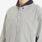 Engineered Garments Men's LL Jacket in Navy Seersucker Stripe