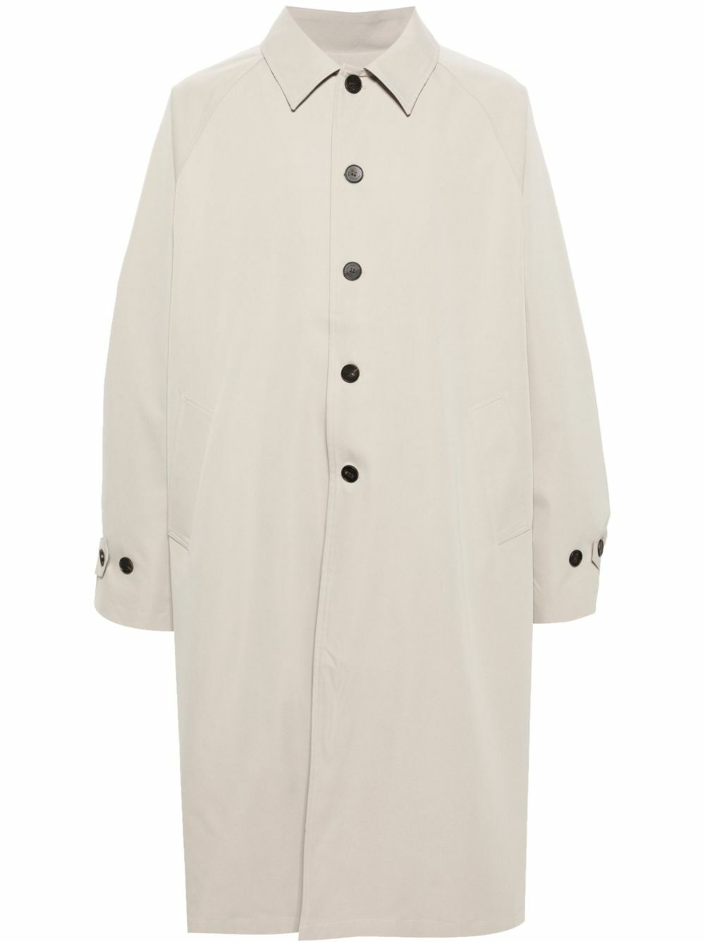 The Frankie Shop Neutral Emil Single-Breasted Trench Coat