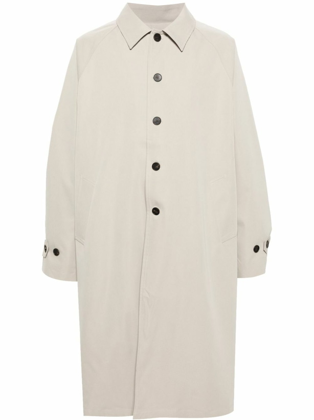 Photo: The Frankie Shop Neutral Emil Single-Breasted Trench Coat