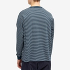 Danton Men's Long Sleeve Stripe Logo T-Shirt in Green/White