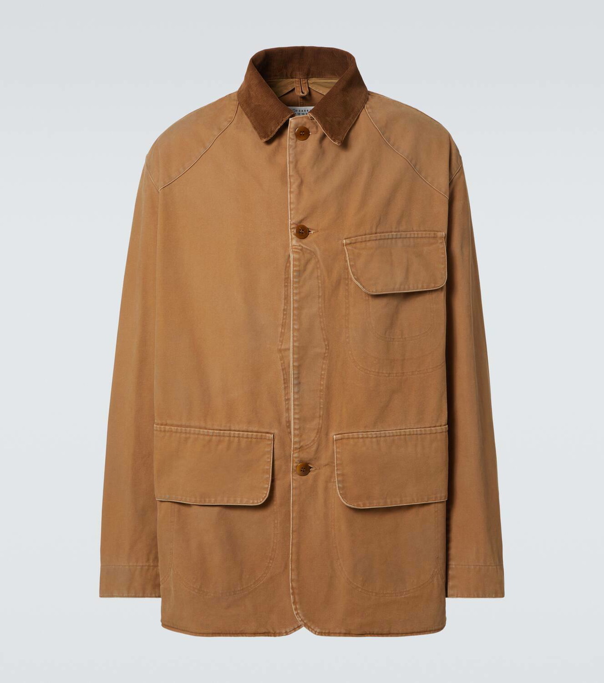 Maison Margiela Corduroy-trimmed cotton jacket Maison Margiela