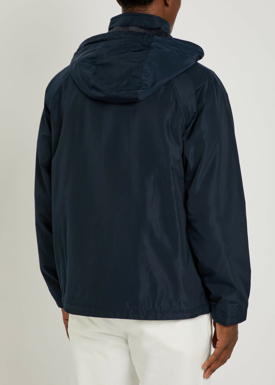 Boss Carlen Hooded Shell Jacket Navy