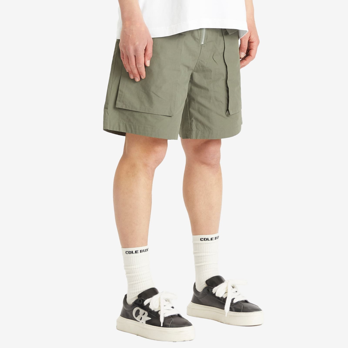 Cole Buxton Men's Cotton Cargo Shorts in Khaki