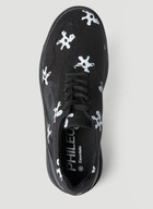 Phileo Basalt White Flower Lace-Ups