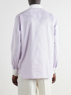 TOM FORD - Spread-Collar Cotton-Gabardine Shirt - Purple