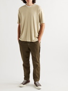 Folk - Classic Striped Slub Cotton-Jersey T-Shirt - Yellow