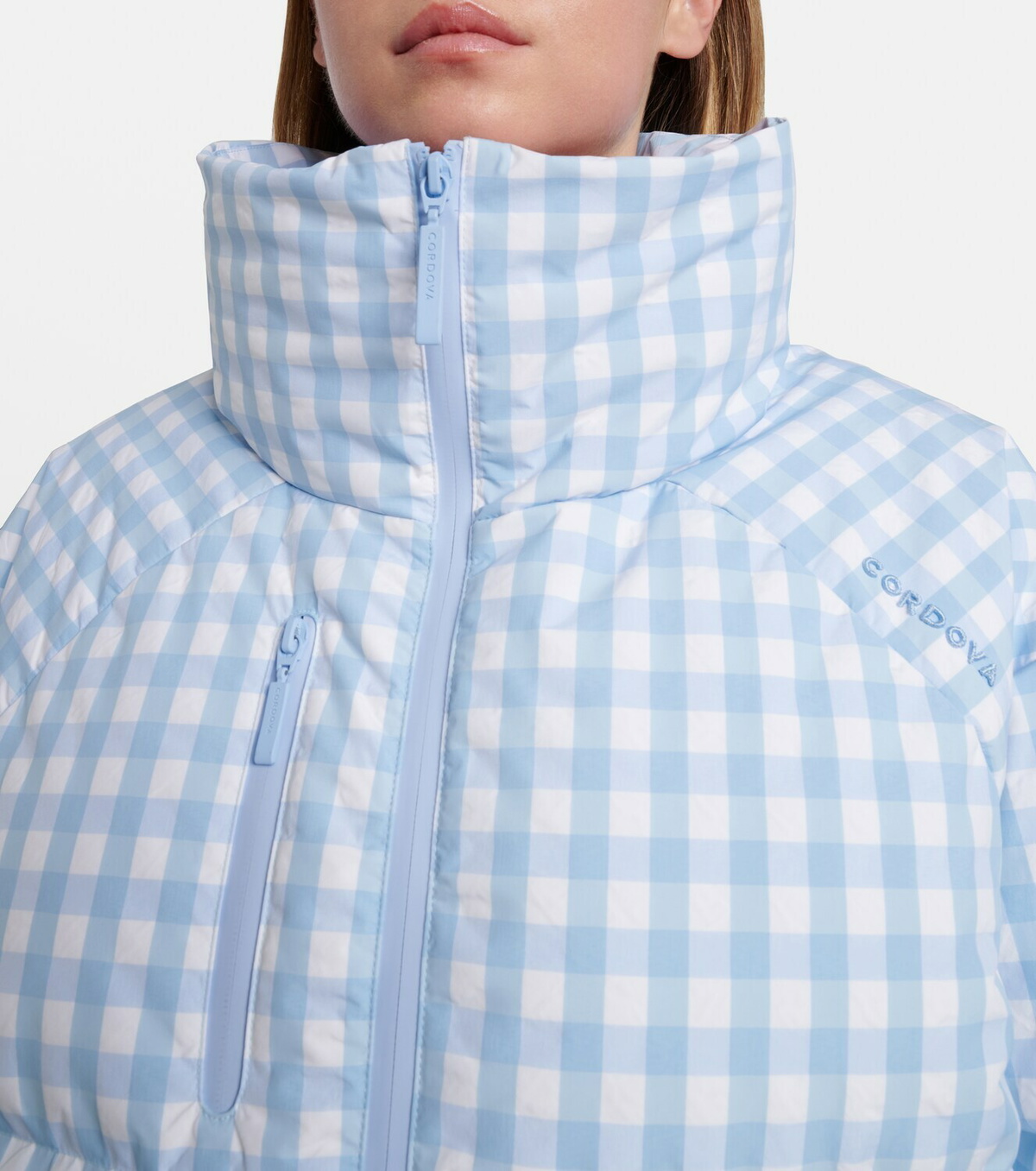 Cordova Cortina gingham down ski jacket
