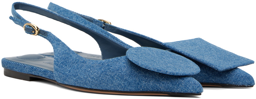 JACQUEMUS Blue 'Les slingbacks Duelo plates' Ballerina Flats