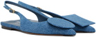 JACQUEMUS Blue 'Les slingbacks Duelo plates' Ballerina Flats
