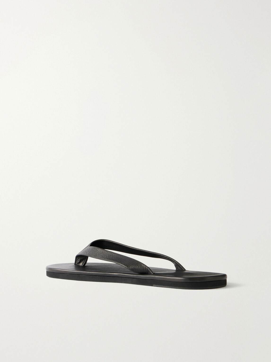 Auralee - Leather Flip-Flops - Black