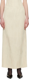 LE17SEPTEMBRE Beige Freya Pleats Midi Skirt