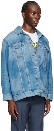GANNI Blue Oversized Denim Jacket