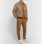 AMI - Padded Checked Wool Harrington Jacket - Neutrals