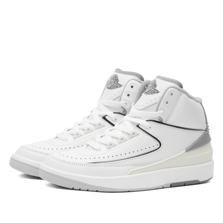 Photo: Air Jordan 2 Retro GS Sneakers in White/Cement Grey