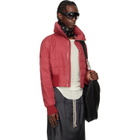 Rick Owens Moncler + Rick Owens Red Cropped Down Jacket
