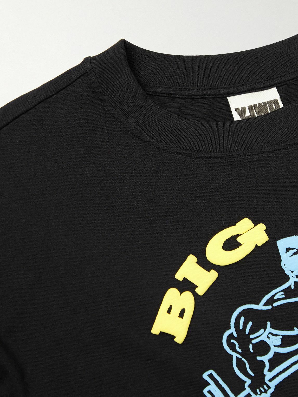 Y,IWO Half Tee Cropped Printed Cotton-Jersey T-Shirt Black Y,IWO