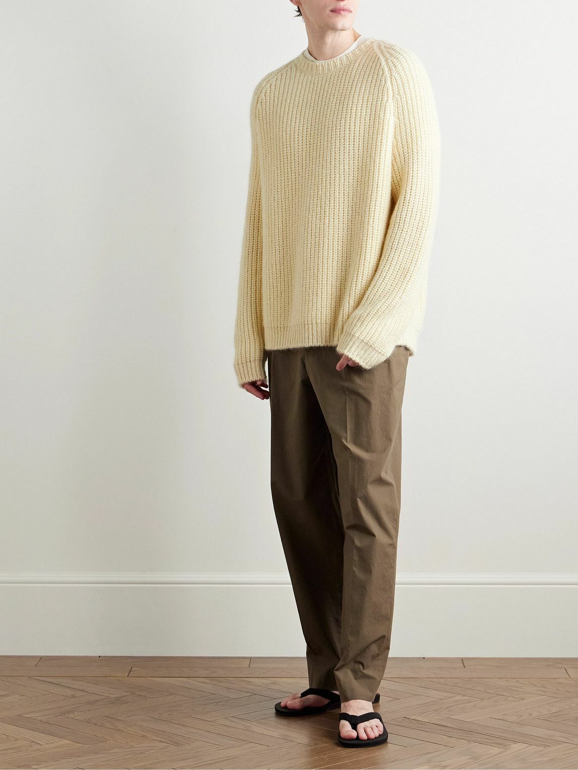 The Row - Adonis Ribbed Mohair and Silk-Blend Sweater