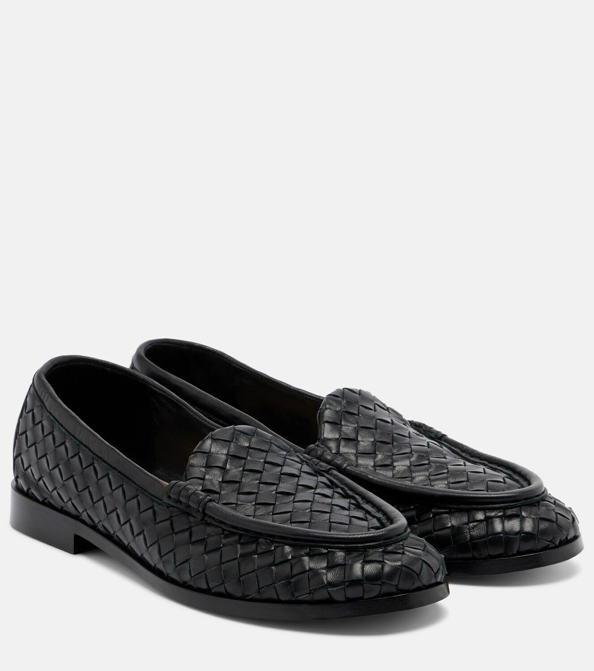 Bottega Veneta Silenzio Intrecciato leather loafers