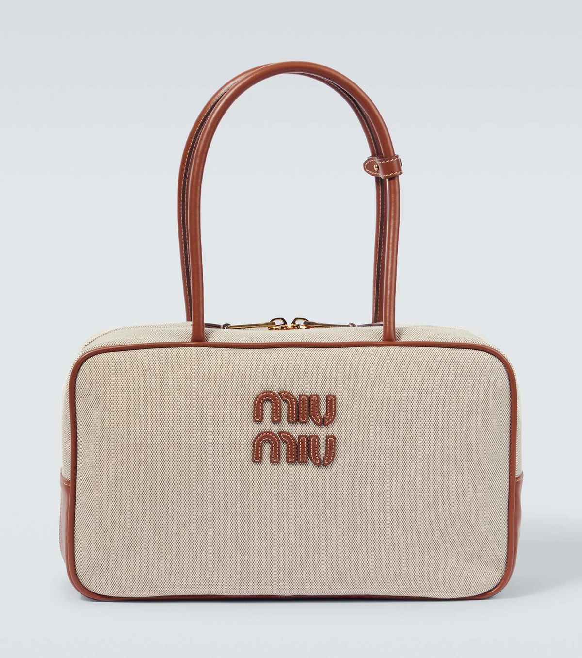 【MIU MIU】LOGO TOTE BAG Miu Miu - Logo Tote Bag in Beige Miu Miu