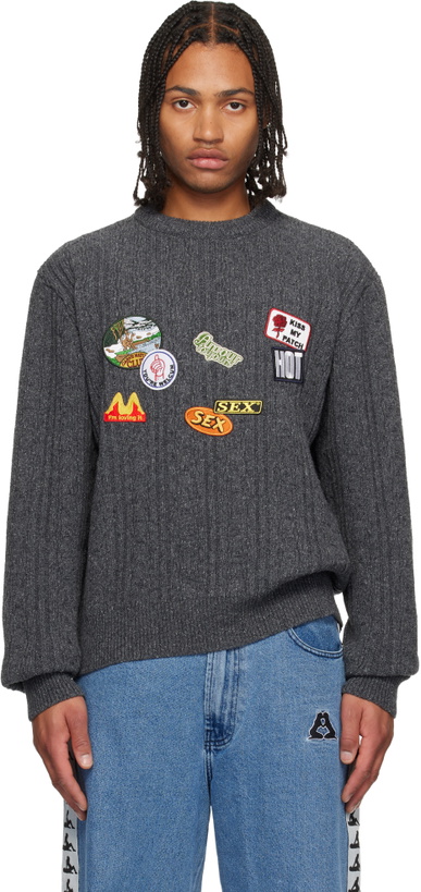 Photo: Carne Bollente Gray Patchwork Love Affair Sweater