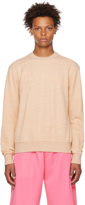 Photo: Lanvin Beige Embossed Sweatshirt