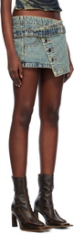 Masha Popova SSENSE Exclusive Blue Whiskers Miniskirt