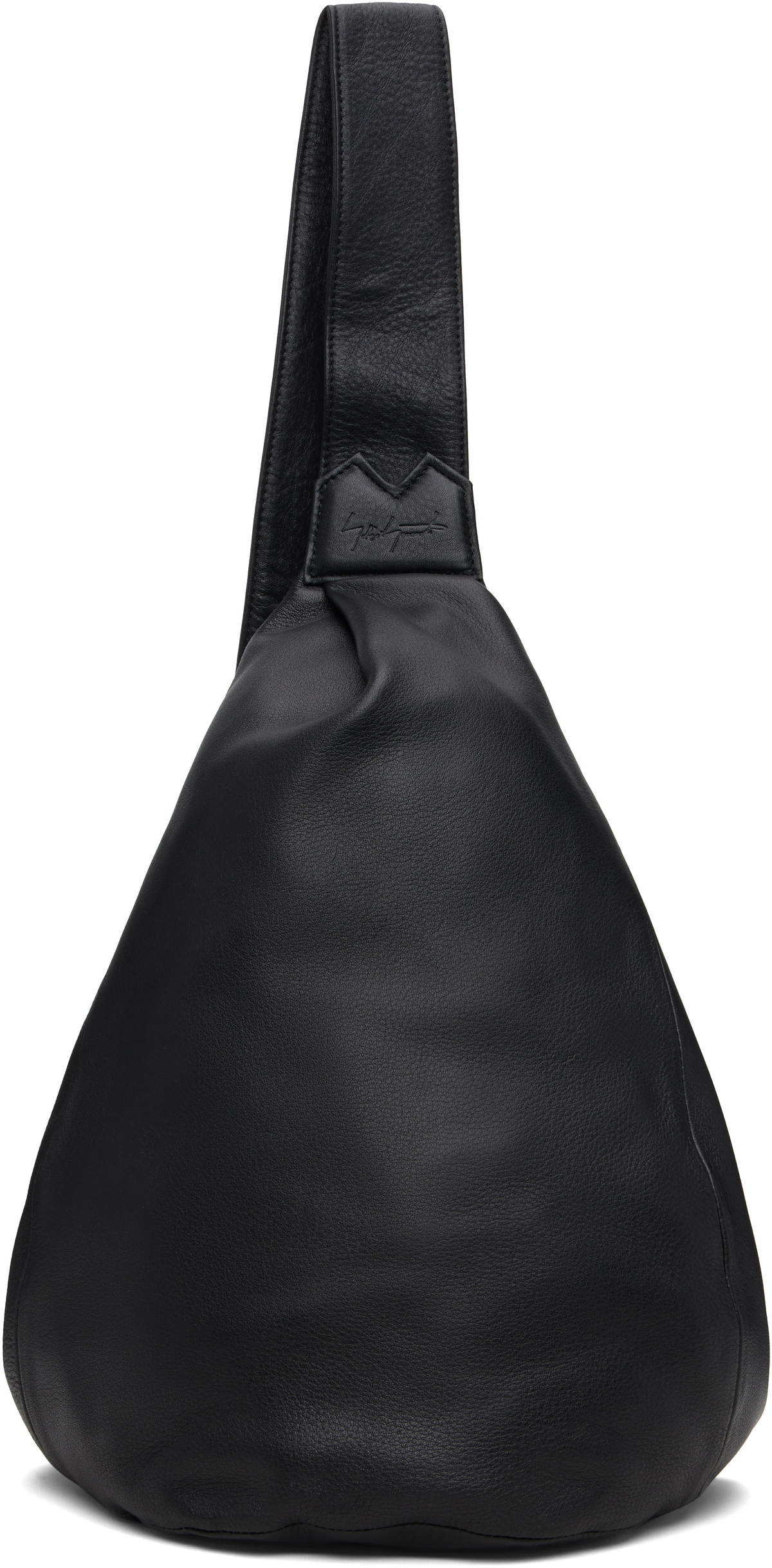YOHJI YAMAMOTO Black Tuck Sling Medium Bag