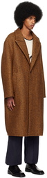 Jil Sander Orange & Black Single-Breasted Coat
