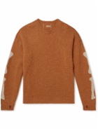 KAPITAL - 5G Intarsia Wool Sweater - Orange