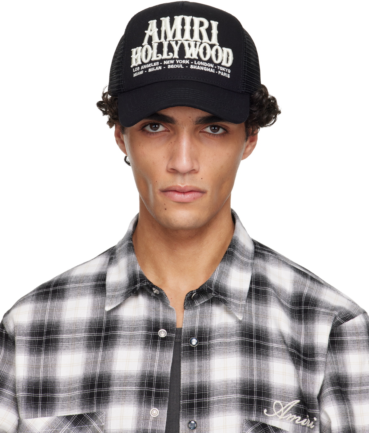 AMIRI Black 'AMIRI Hollywood' Trucker Cap Amiri