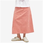 Story mfg. Women's Twisty Midi Skirt in Ancient Pink Wonky-Wear