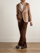 Boglioli - Slim-Fit Shawl-Lapel Cotton-Velvet Tuxedo Jacket - Brown