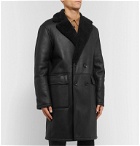 Mr P. - Oversized Double-Breasted Shearling Coat - Black