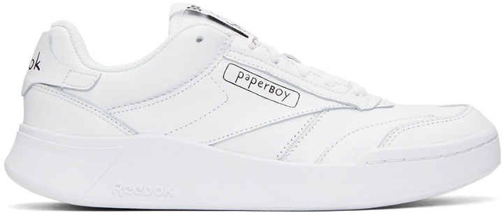 Photo: BEAMS PLUS White Paperboy Edition Club C Legacy Sneakers
