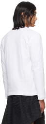 COMME des GARÇONS PLAY White Heart Patch Long Sleeve T-Shirt