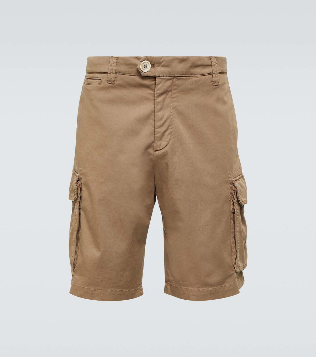 Brunello Cucinelli Blue Cotton Bermuda Shorts