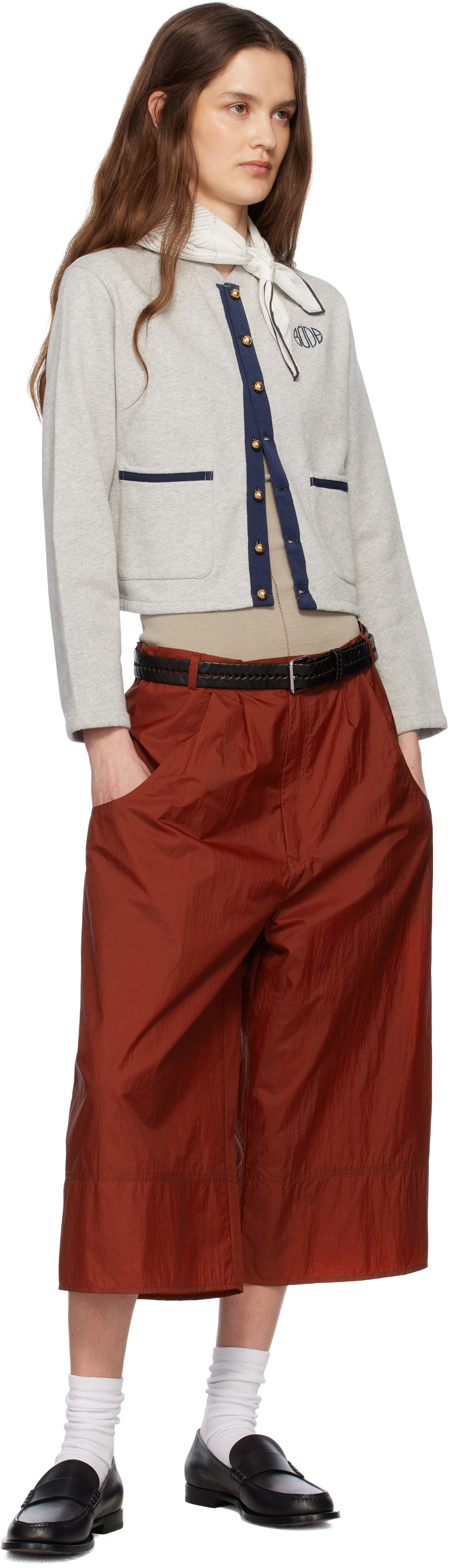 Bode Gray Heathered Cardigan