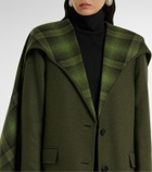 The Attico Scarf-detail wool-blend coat