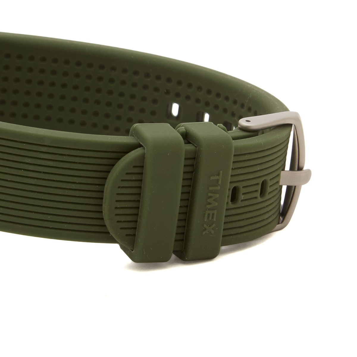 Timex Cinturino Per Orologio In Tessuto Verde 20 Mm - Con Fibbia Argentata, Regolabile