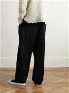 Acne Studios - Prudent Wide-Leg Wool-Jersey Trousers - Black