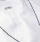 Paul Stuart - Piped Linen Robe - White