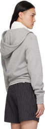 Commission Gray Twisted Zip-Up Hoodie